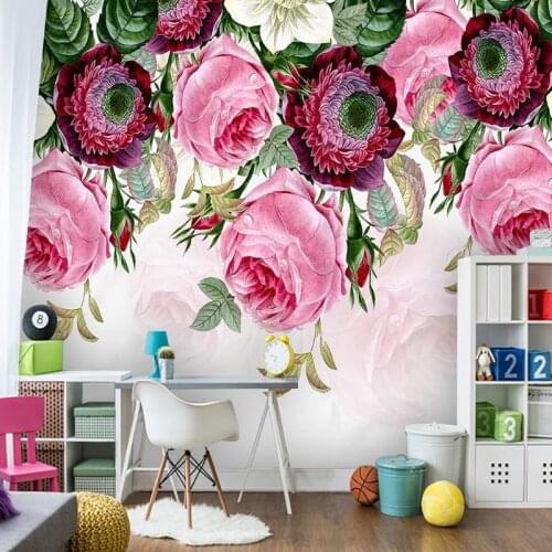Custom Mural Wallpaper 3D Hand-painted Ink Watercolor Rose Flower Painting Living Room Bedroom Photo Background Wall Papers