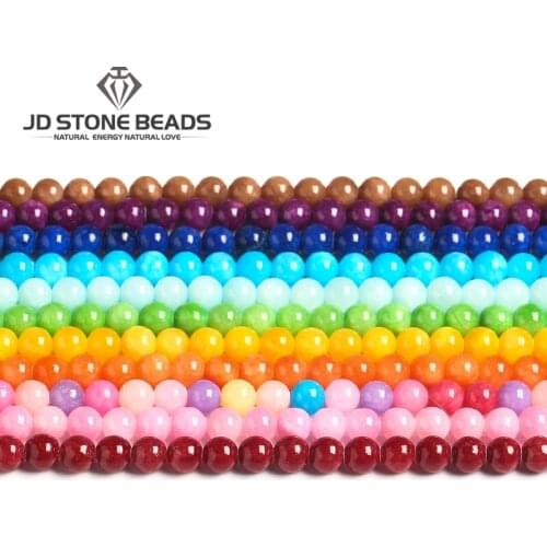 14 Colors Free Shipping Colorful Cloud Jade 4/6/8/10/12/14mm Pick Size GEM Stone Beads Accessories For Fine Jewelry Making