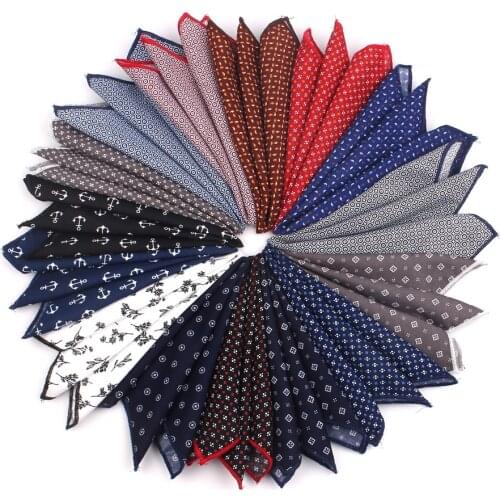 Suits Pocket Square For Men Women Chest Towel Hanky Gentlemen Hankies Mens Suit Handkerchief Geometric Cotton Pocket Towel