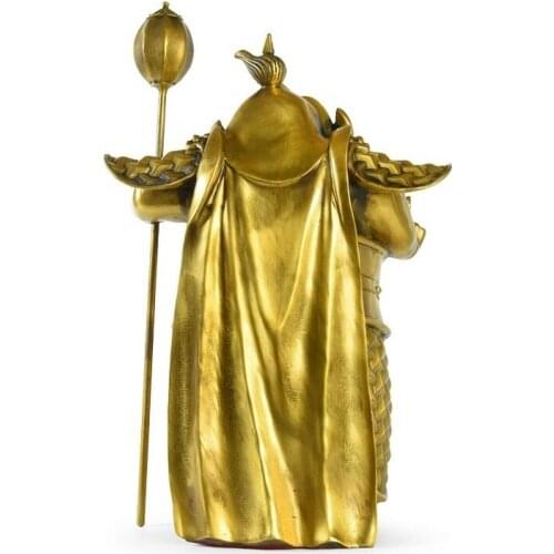 Brass copper home feng shui door-god Un & Ah two great generals statue