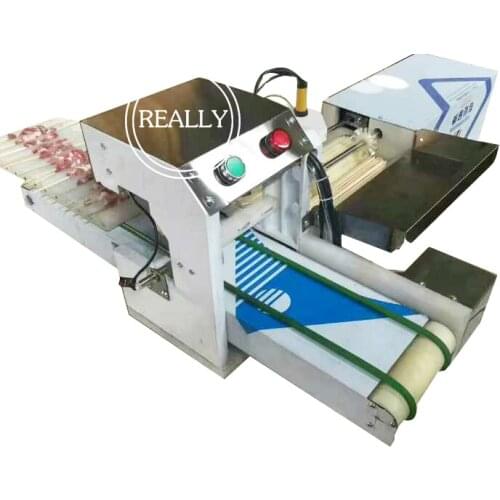 Meat string skewer making machine Meat Kebab Satay Barbecue Skewer String Making Machine