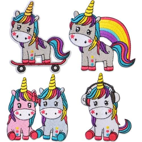 Cute Unicorn Embroidered Cloth Stickers Clothing DIY Patch Computer Emboridery Label Patch