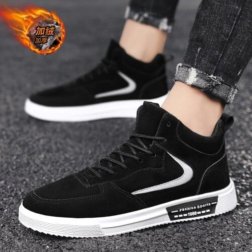 Mens formal shoes winter Mens casual shoes Fashion leather shoes outdoor Canvas shoes men Breathable low cut shoes for men