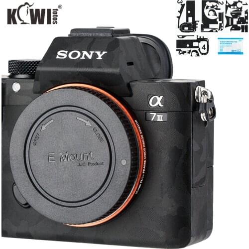 Camera Body Sticker Protective Skin Film Kit For Sony A7 III A7R III A7III A7RIII A7M3 A7R3 Anti-Scratch 3M Sticker Shadow Black