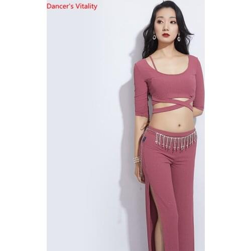 New Belly Dance Clothing Summer Adult Beginners Belly Dance Practice Clothes Women Belly Dance Performance Top/ Pants