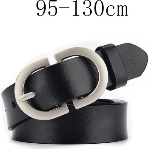130cm Women Belt Pin Buckle Metal Adjustable High Quality Waistband Jeans Girl Fashion Luxury Lady Girdle Designer Trend Belt