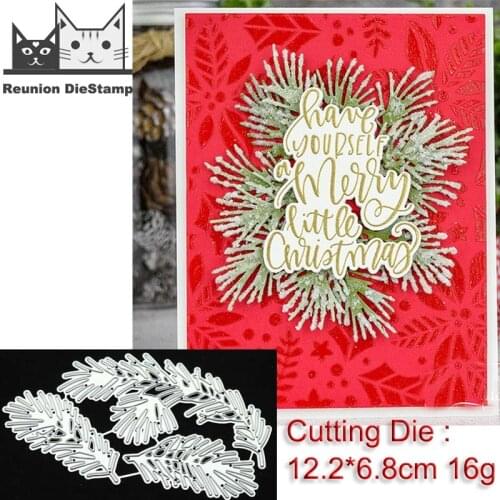Reunion Christmas Leaves Metal Cutting Dies for DIY Scrapbooking Photo Album Decorative Embossing Paper Card Crafts Die Cut 2020