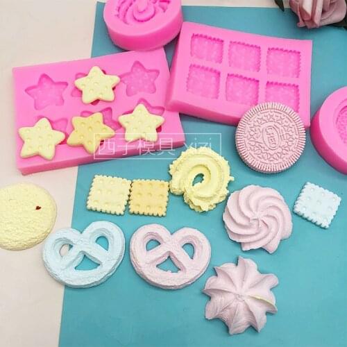 Biscuit cookie chocolate fondant silicone mold cake decoration baking tool glue dropping candle mold soap mold