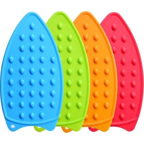 1PC Silicone Waterproof Iron Hot Protection Rest Pad Mat Safe Surface Iron Stand Mat Rest Ironing Pad Colorful Insulation Boards