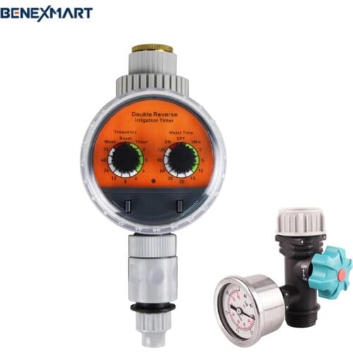 Garden Watering Timer Water Pressure Regulator Irrigation Controller System With Battery Use To DN15 And DN20 Female Thread