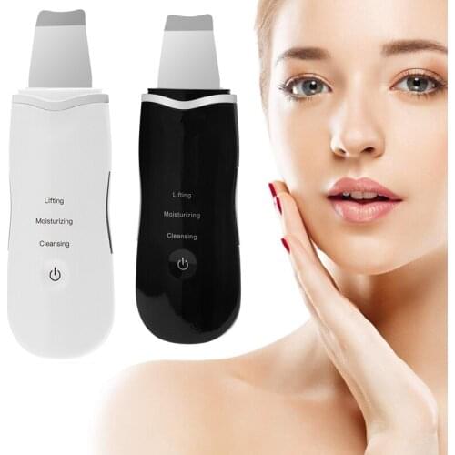 Ultrasonic Skin Scrubber Deep Face Cleaning Device Vibrating Skin Spatula Peeling Shovel USB Pore Cleaner Facial Lift Machine
