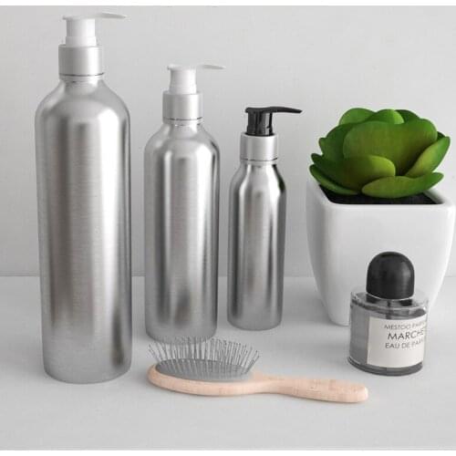 300pcs/lot 30/50/100/120/150/250ml Aluminum bottle, Empty cosmetics hand lotion pump Container, shampoo lotion pump Bottles