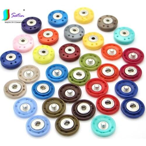 Diameter 15mm/18mm/21mm 5 pairs Coat/Sweater/Down Jacket/woolen Garment Cloth Colorful Circle Coat Snap Button S0160H