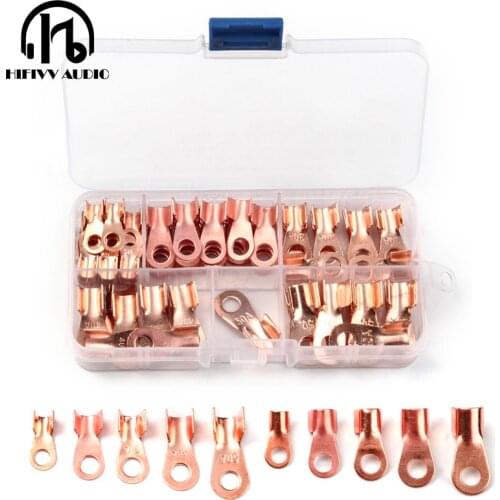 Hifivv audio 70pcs Copper Cable Connector Wire OT type plug 10A/20A/30A/40A/50A