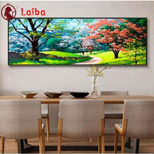 Spring tree landscape diamond painting full square cross stitch product diamond set mosaic 5d diamond embroidery large painting