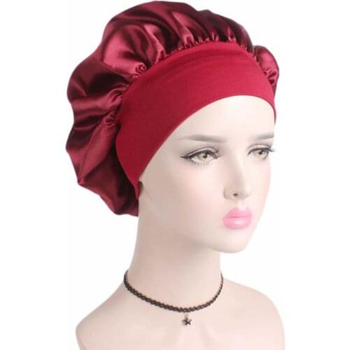 Satin Lace Sleeping Hat Night Sleep Cap Hair Care Satin Bonnet Caps Nightcap For Women