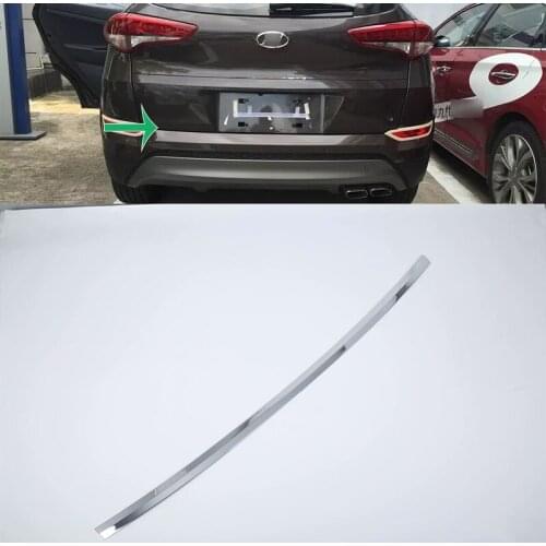 Car Accessories Exterior Decoration Stainless Steel Rear Tail Door Gate Molding Cover Trim For Hyundai Tucson 2015 Car-styling