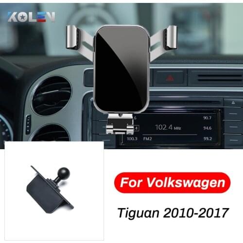 Car Mobile Phone Holder For Volkswagen Tiguan 2010-2017 Smart phone Car GPS Air Vent Outlet Bracket Snap-type Navigation Stand