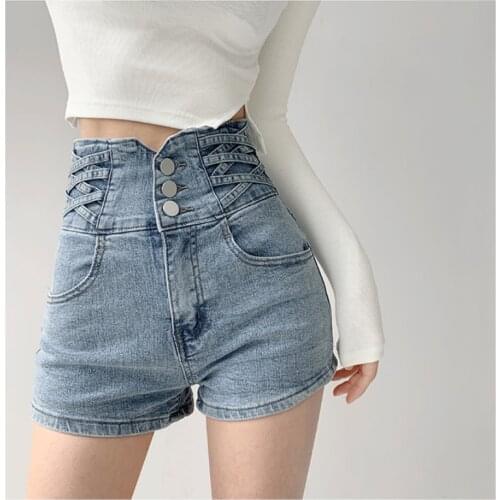 AZTERUMI Womens Short Jeans