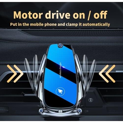 Automatic clamping magnetic wireless charger 15W fast charging car phone holder for iphone 12 11Pro 8Plus Samsung S9 Huawei P30