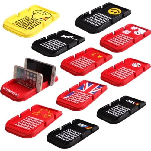 Large car double card multi-function Anti-Slip pad with parking card function mobile phone navigation bracket R-1029H