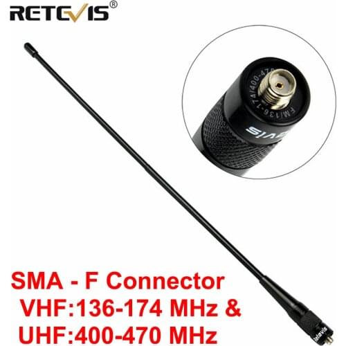 High Gain Retevis RHD-771 SMA-F Walkie Talkie Antenna VHF UHF Dual Band For Kenwood For Baofeng UV-5R UV-82 Bf-888S H-777 Radio