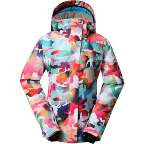 GSOU SNOW 2017 Women Ski Jacket Outdoor Wear Windproof Waterproof Skiing Camping Riding Snowboard Ski Coat Female