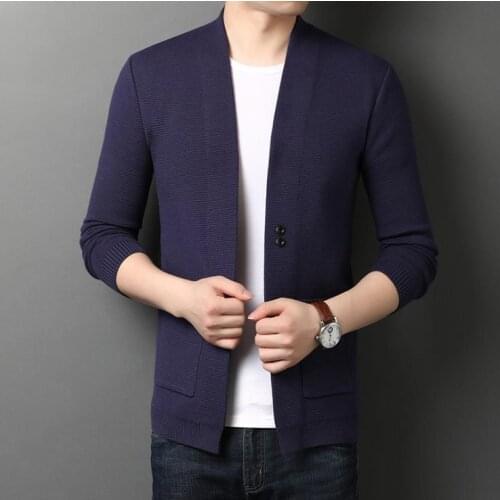 Mens Cardigan Sweater Mens Fashion New Knit Coat Knitted Slim Knitwear Outerwear Coats Men Woolen Sweaters Male clothes