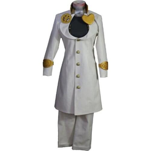 2020 Anime JoJos Bizarre Adventure 4 Josuke Higashikata Cosplay Costume white costume