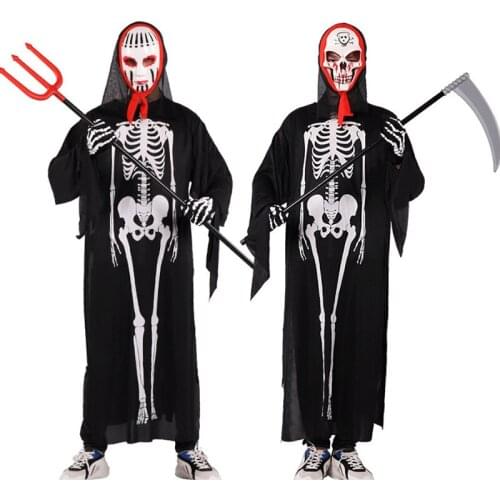 Halloween Adult Children Costumes Cos Masquerade Costumes for Men and Women Skull Skeleton Ghost Clothes Horror Clothes Costumes