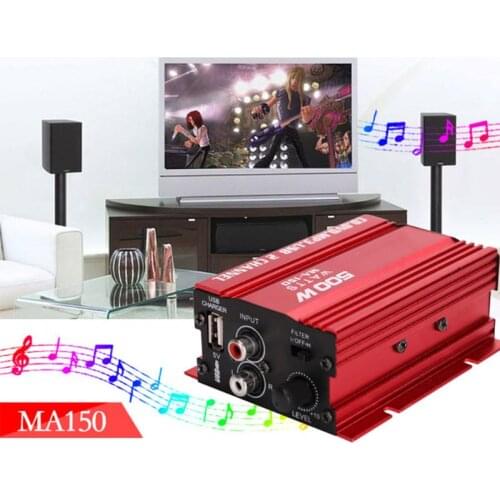 Mini Hi-Fi 18W 2 Channel Stereo Audio Amplifier For Car Auto Motorcycle B36B