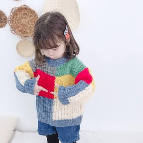 Fashion Baby Knitting Winter Autumn Warm Sweater Girls Costume Long Sleeve Cotton For Boys Kids Clothes Tops High Quality