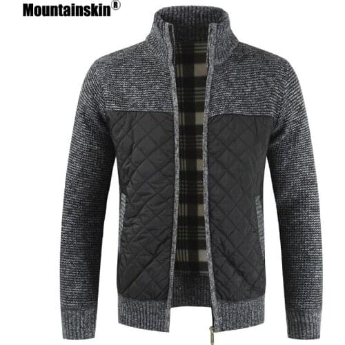 Mountainskin Mens Sweaters Autumn Winter Warm Knitted Sweater Jackets Cardigan Coats Male Clothing Casual Knitwear SA833