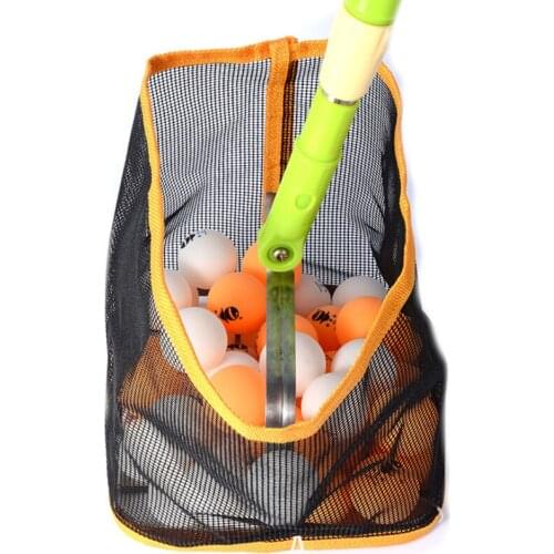 6 Table Tennis Ball Retriever Large Capacity Ping Pong Balls Bucket Picker with Elastic Rubber Strings for Zero Harm to Balls