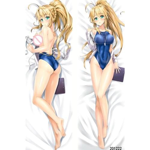Japanese Anime Fate Stay Night Saber Pillowcase Hugging Body Decorative Manga Pillow Cushion Cover Otaku Dakimakura Pilow Cover