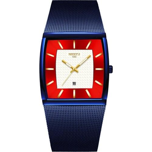 NIBOSI Men‘s Watches Top Brand Luxury Watch men fashion Stainless steel Mess Belt Clock Waterproof WristWatch Relogio Masculino