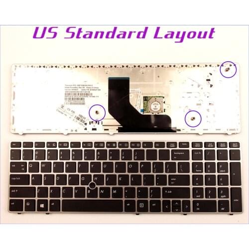 New US Layout Keyboard for HP 641181-001 641179-001 701986-001 641181-211 Laptop/Notebook W/Silver Frame & Pointer