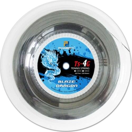 New Polyester 1.23mm 1.3mm Tennis Racket String TS-4G 200m/reel Tenis Racquet Strings Men Women Training Durable Tenis Strings