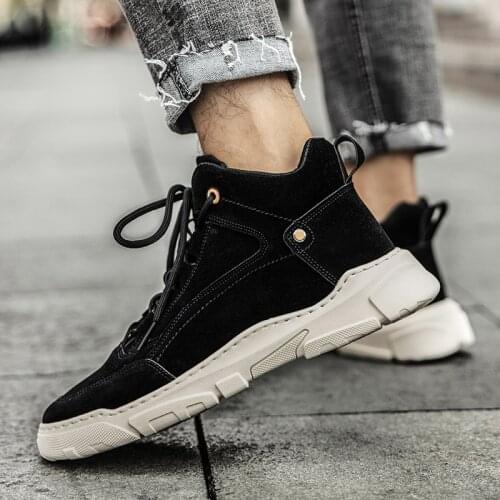 New Martin boots mens winter British style tooling boots high-top Casual shoes Comfortable Personality Non-slip Flats Shoes