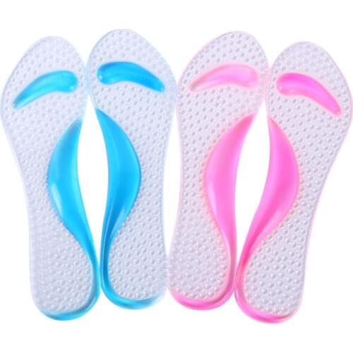 New Non-Slip Women Gel 3/4 length Arch Support Anti-slip Massaging Metatarsal Cushion Orthopedic Insoles for High Heels Shoes