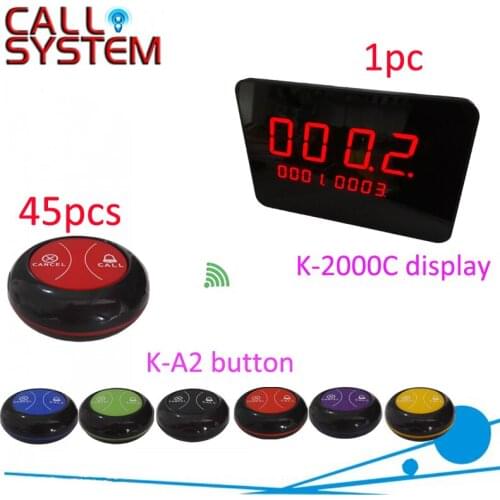 Restaurant paging system waiter buzzer caller 1 counter display receiver 45 transmitters