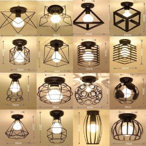 Popular iron ceiling lamp, Nordic Korean European corridor corridor, porch, balcony, fitting room, vestibule, iron lamp