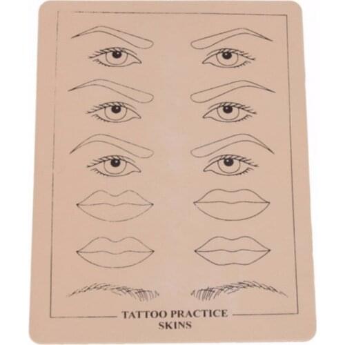 Blank Eyebrow Lips Artificial Soft Leather Tattoo Simulation Practice Skin for Needle Machine Supply Tattoo accesories