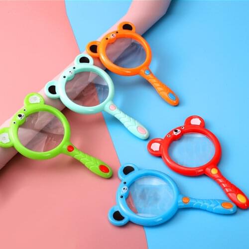 Handheld Magnifier Portable Magnifying LoupeReading Glass Lens Kids Inspection Magnifying For Reading Colorful 60mm