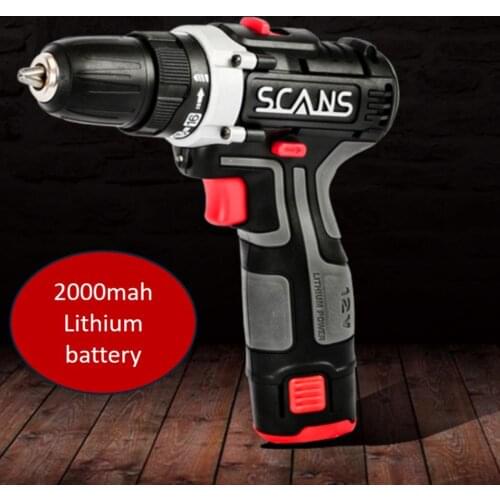 SCANS SC1121 12V Cordless Drill Lithium Battery Dual Speed-power professional tool,drill wood/concrete/steel, driver,screw,bolt