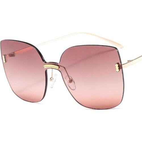 Veshion The New Trend Frameless Luxury Sunglasses Men Women Fashion Shades UV400 Vintage Glasses