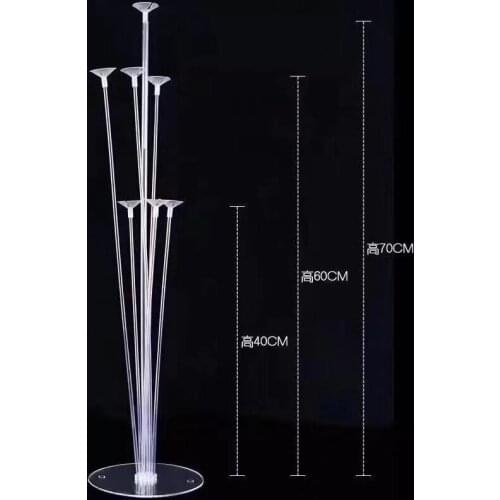 The balloon table show wedding party atmosphere of the venue layout table you swing base pole bracket removable