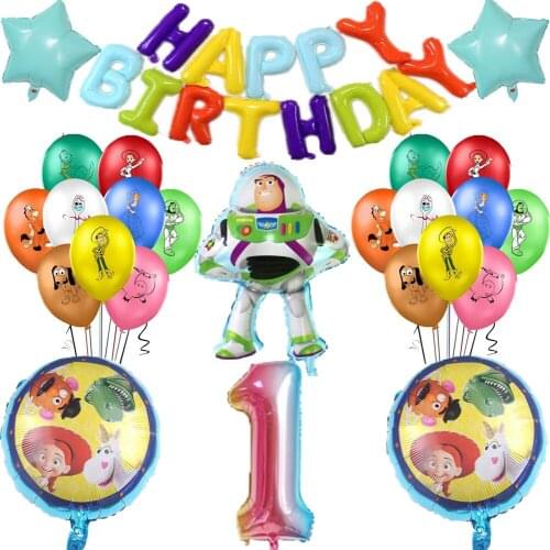 Disney Toy Story4 Balloon 18 inch Cartoon Foil Balloons Woody Buzz Lightyear Birthday Party Decorations Kids Party Supplies