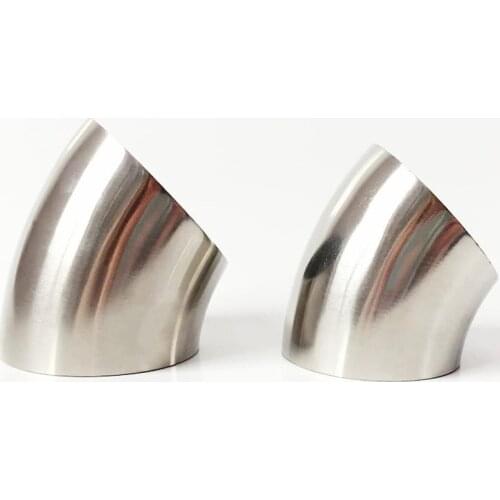 16mm 0.63 Inch Pipe OD SUS 304 Stainless Steel Sanitary Butt Welding 45 Degree Elbow Fitting Home Brew Beer