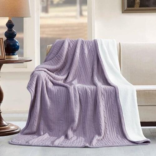 Sofa chair bed decoration knitted throw diamond pattern blanket